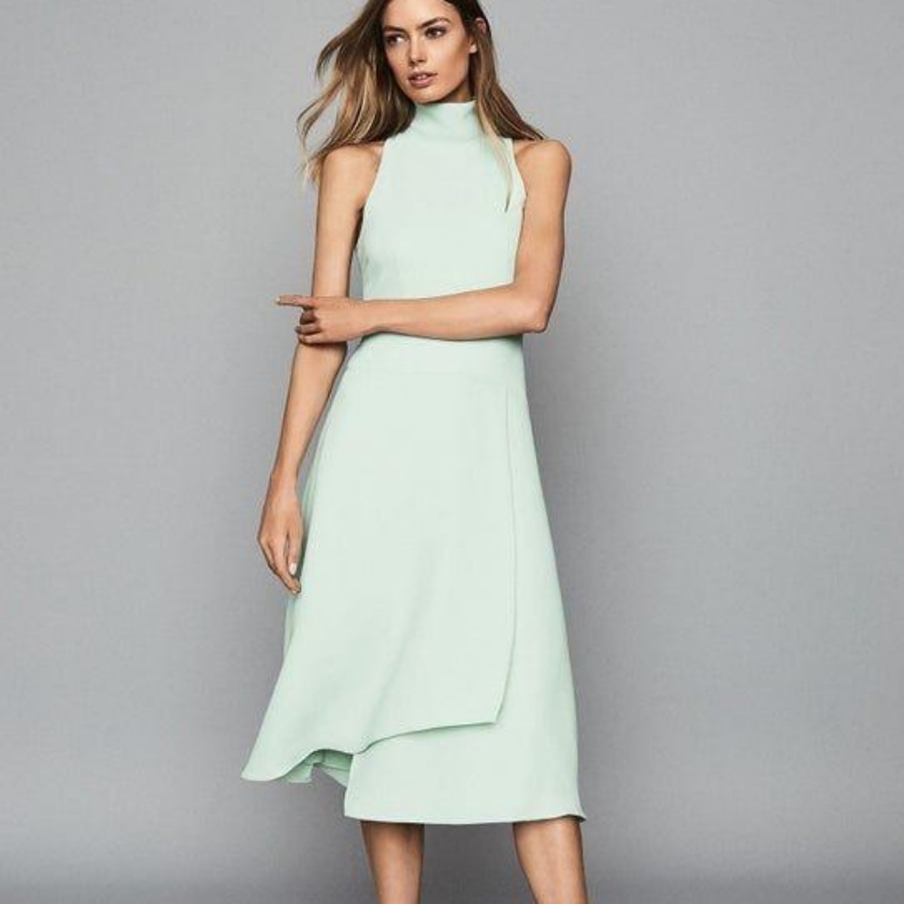 *Bestseller* NWT REISS | Doriana High Neck Dress - Picture 7 of 12